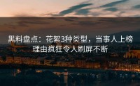 黑料盘点：花絮3种类型，当事人上榜理由疯狂令人刷屏不断