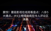 震惊!蘑菇影视在线观看盘点:八卦5大爆点,大V上榜理由疯狂令人评论区沸腾