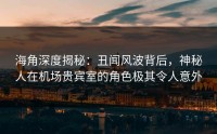 海角深度揭秘：丑闻风波背后，神秘人在机场贵宾室的角色极其令人意外