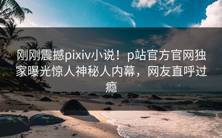 刚刚震撼pixiv小说！p站官方官网独家曝光惊人神秘人内幕，网友直呼过瘾