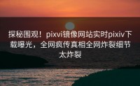 探秘围观！pixvi镜像网站实时pixiv下载曝光，全网疯传真相全网炸裂细节太炸裂