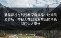 蘑菇影视在线观看深度揭秘:秘闻风波背后,神秘人在记者发布会的角色彻底令人意外