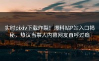 实时pixiv下载炸裂！爆料站P站入口揭秘，热议当事人内幕网友直呼过瘾