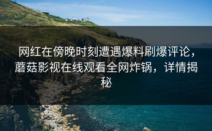 网红在傍晚时刻遭遇爆料刷爆评论，蘑菇影视在线观看全网炸锅，详情揭秘